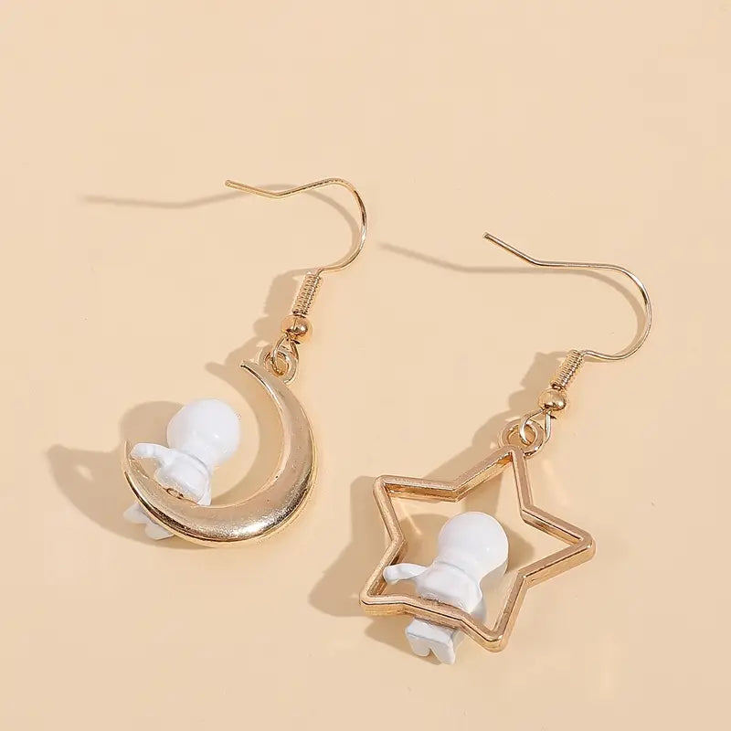 Explore the Cosmos with Our Astronaut Earrings