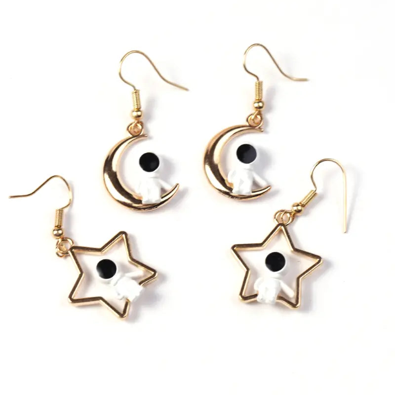 Explore the Cosmos with Our Astronaut Earrings